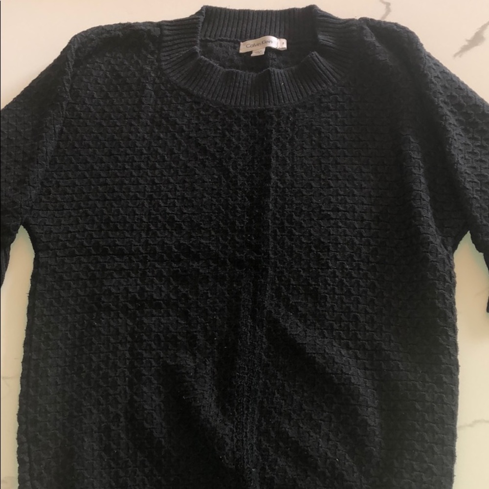 Black Calvin Klein short sleeve sweater